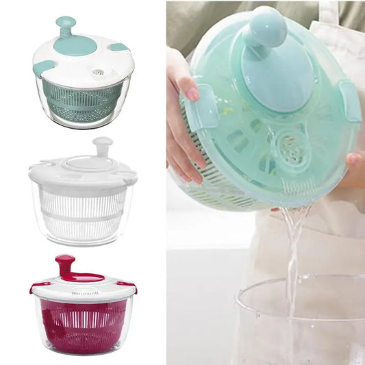 Salad Spinner Lettuce Greens Washer Dryer Drainer Crisper Strainer for Washing Drying Leafy Vegetables Kitchen Tools