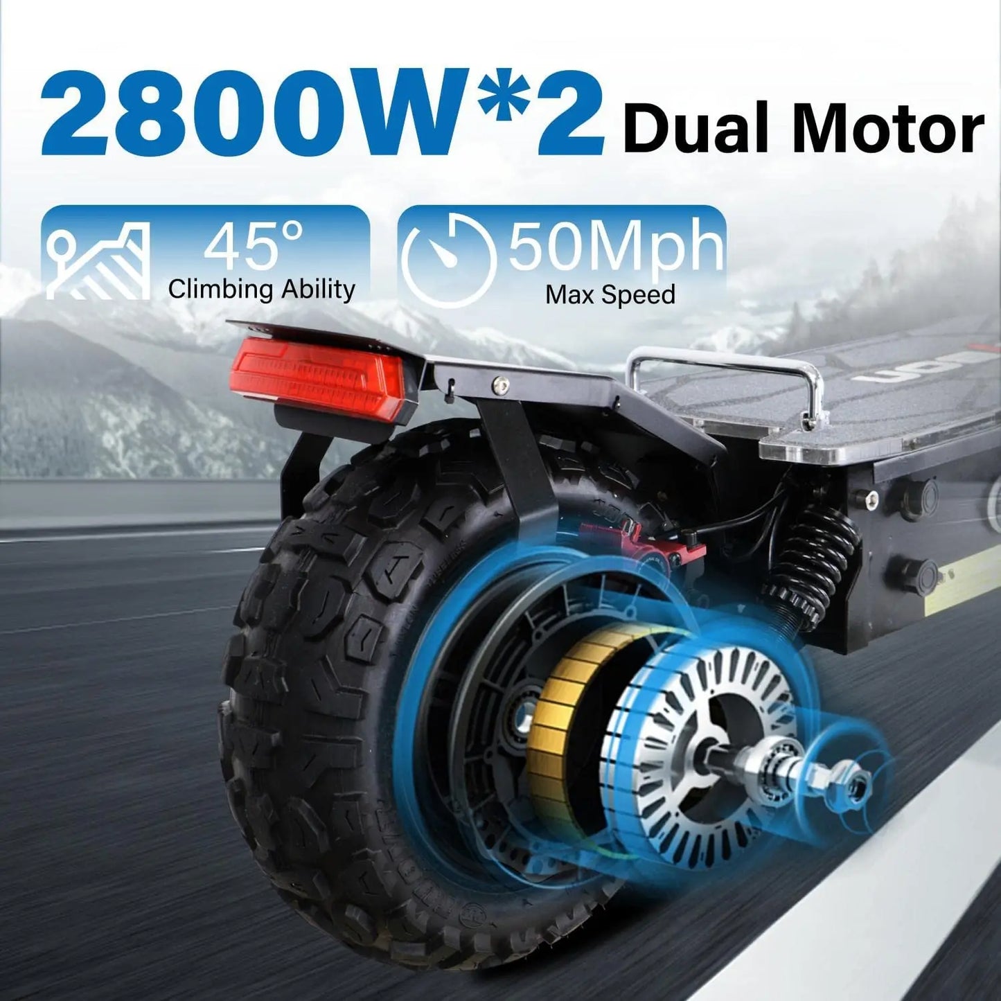 Powerful Electric Scooter 5600W Dual Motor Max Speed 80km/h 60V 27AH Battery 11inch Off-road Tires Folding E-Scooter for Adults