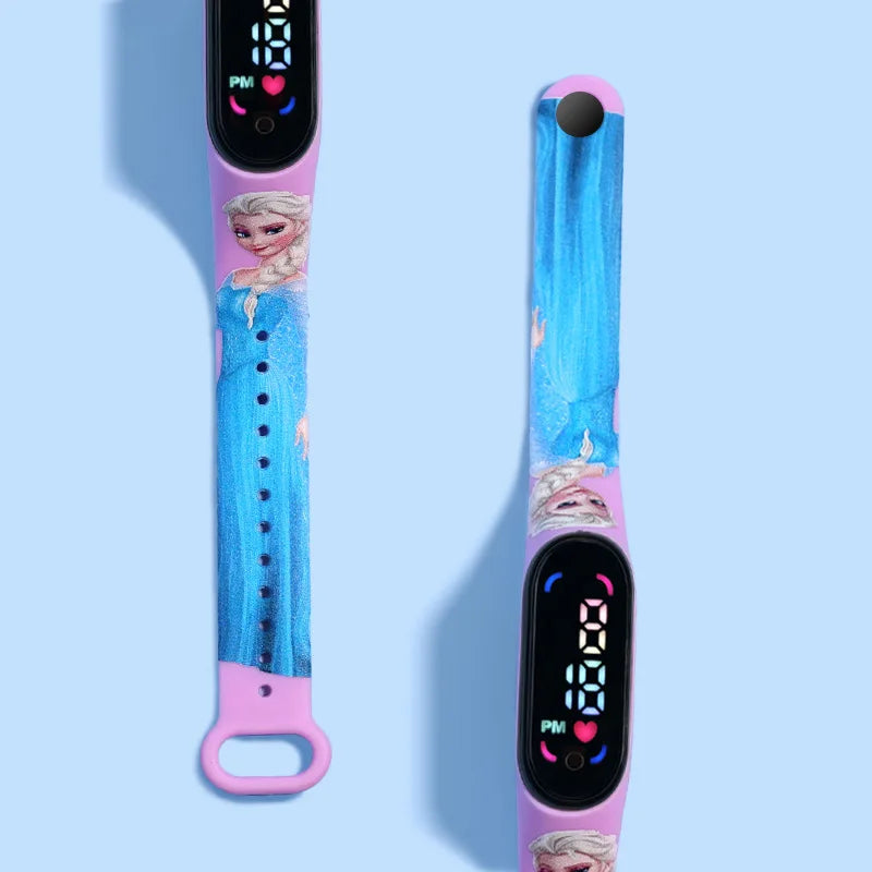 New Cartoon Printed LED Waterproof Electronic Watch Students Cute Boys Girls Bracelet Watches