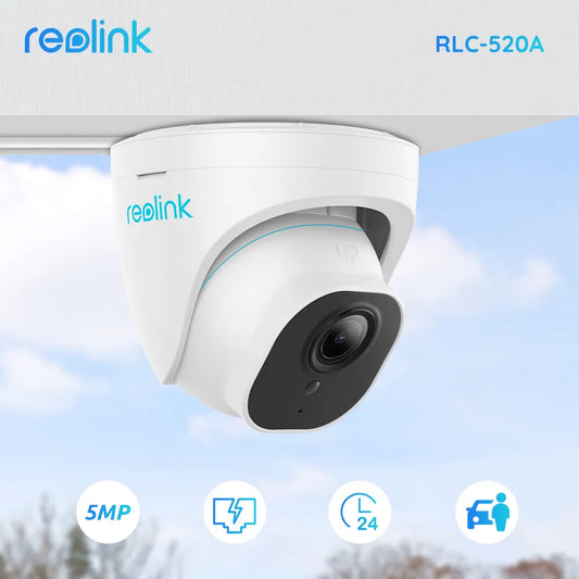 Reolink Smart Security Camera 5MP PoE Outdoor Infrared Night Vision Dome IP Cam Person/Vehicle Detection Surveillance Cameras