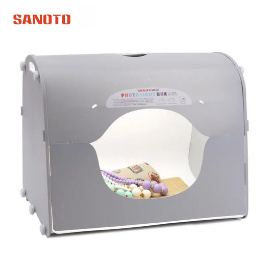 SANOTO Portable Photo Studio Light Box Photography LED  Softbox Professional Dimmable Shooting Tent Kit For Manicure