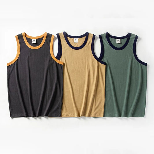 Tank Top for Men 2023 Gym Men Clothes Blouse Short Sleeved Graphic T-shirts Summer Tanks Streetwear Gym Sport Tops Cotton Tshirt