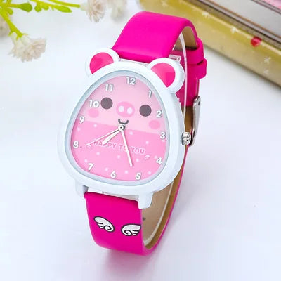 Girls Watches Kids Quartz Analog Leather Wristwatches Cartoon Children Watch Birthday Gifts For Boys Clock