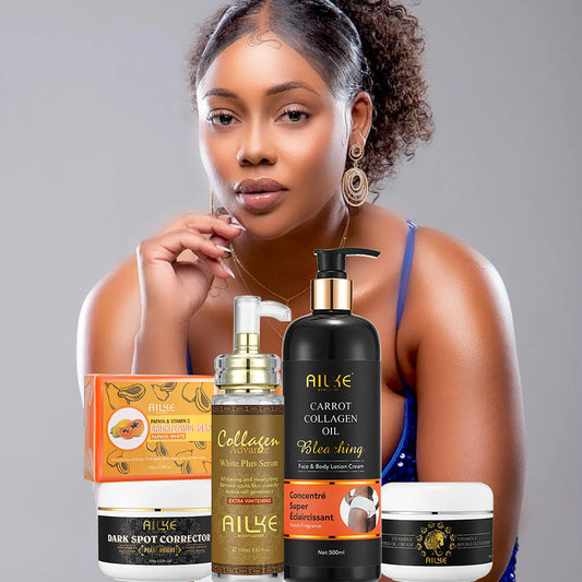 AILKE Collagen Skin Care, Lightening, Even Skin Tone, Remove Dark Spots, For Dark Skin, Black Skin, African Skin, Caramel Skin