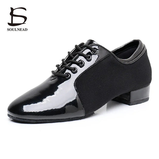 Men Latin Salsa Dance Shoes Adult Man Jazz Tango Dance Shoes Black Spliced Boy's Ballroom Dancing Shoes Male Sneakers Size 38-44