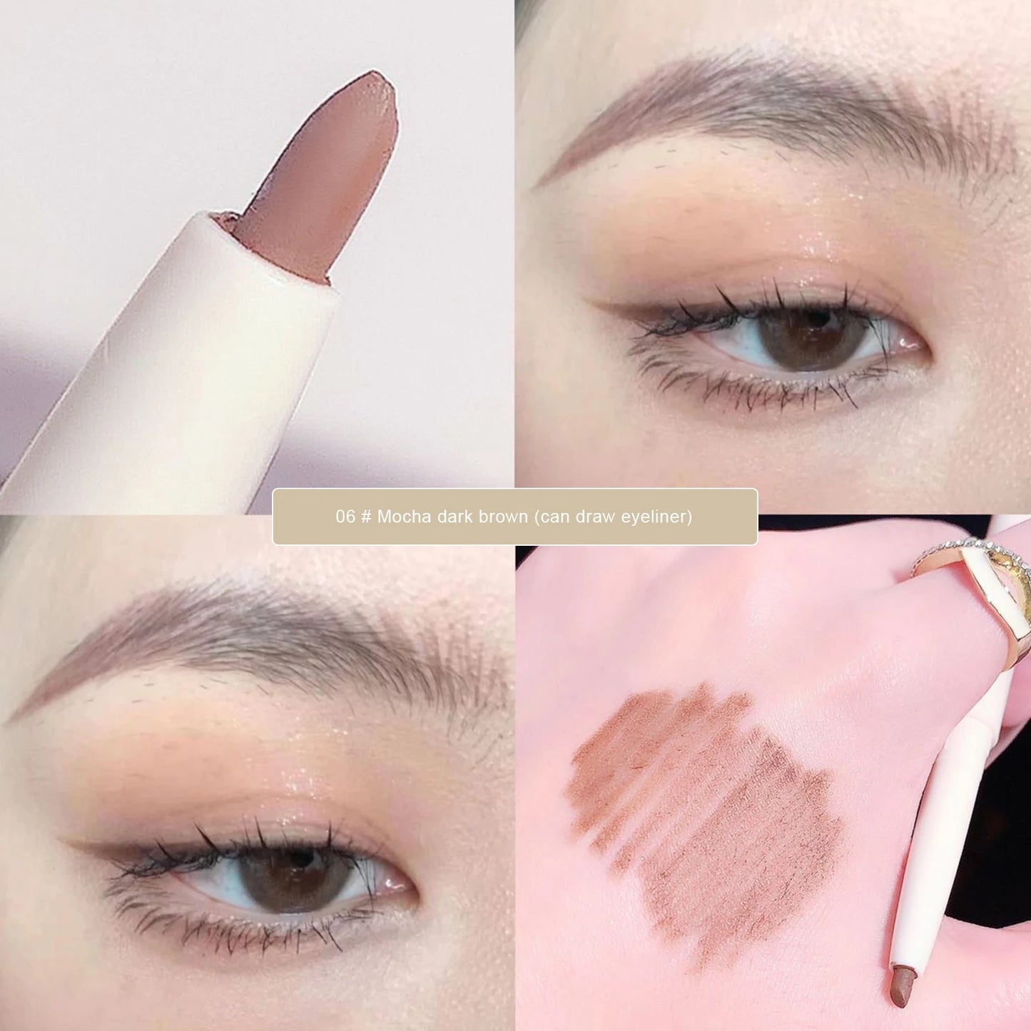 Matte Pink Lying Silkworm Pen Ultra Fine Natural Brightening Glitter Eye Shadow Pencil Shimmer Eyeliner Waterproof Korean Makeup