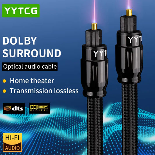 YYTCG HIFI 5.1 Digital Optical Audio Toslink Cable For HIFI Video DVD XBox/PS4 Speaker Hi-end Fiber Optic Audio Cable