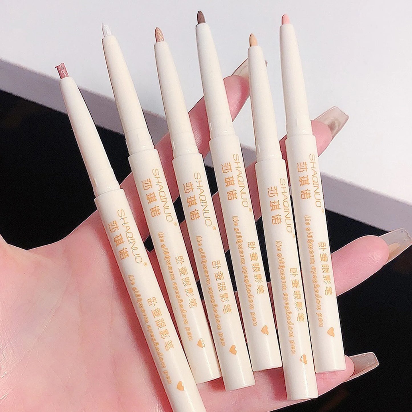 Matte Pink Lying Silkworm Pen Ultra Fine Natural Brightening Glitter Eye Shadow Pencil Shimmer Eyeliner Waterproof Korean Makeup