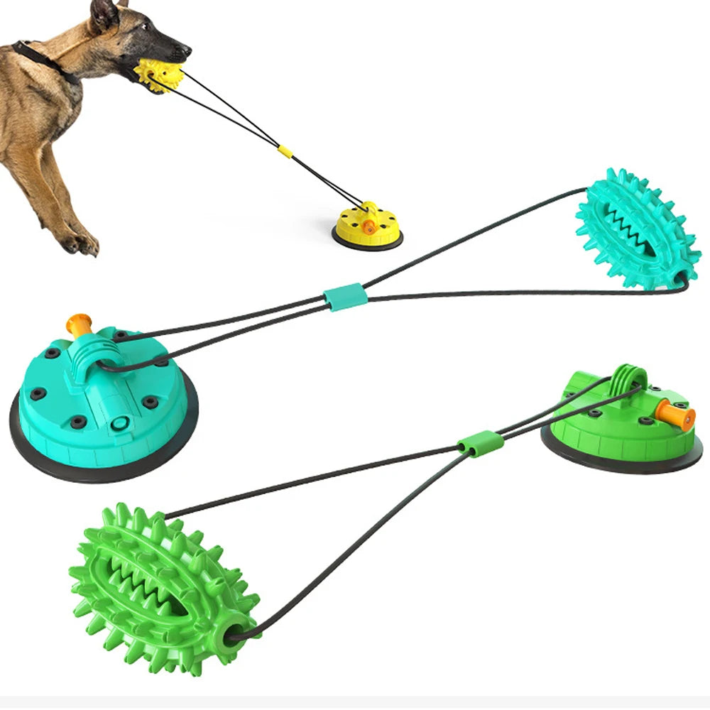 Smart Dog Suction Cup Tug of War Dog Toy Dog Rope Toys for Chewers Teeth Cleaning Interactive Pet Tug Toy for Boredom