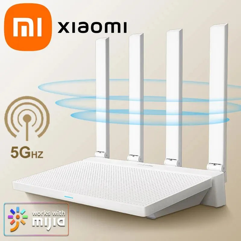 2023 NEW Original Xiaomi AX3000T Router 2.4GHz 5GHz 1.3GHz CPU 2X2 160MHz WAN LAN LED NFC Connection for Home Office Games Mi