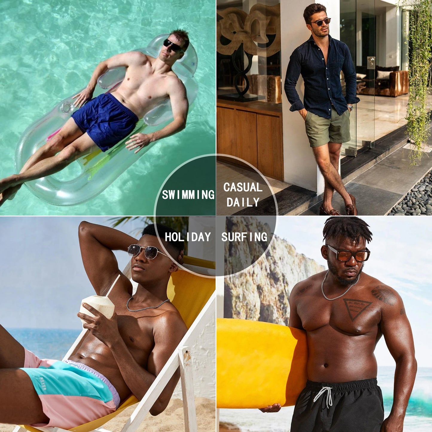 Mens 2023 Summer Beach Board Shorts Swimming Trunks For Boys Swimwear Running Sexy Swimsuits With Soft Lining