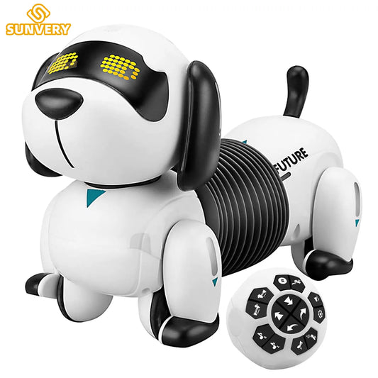 Remote Control Robot Puppy Dog RC Interactive Smart Electronic Robot for Kids Singing Programmable Electronic Pets with Sound