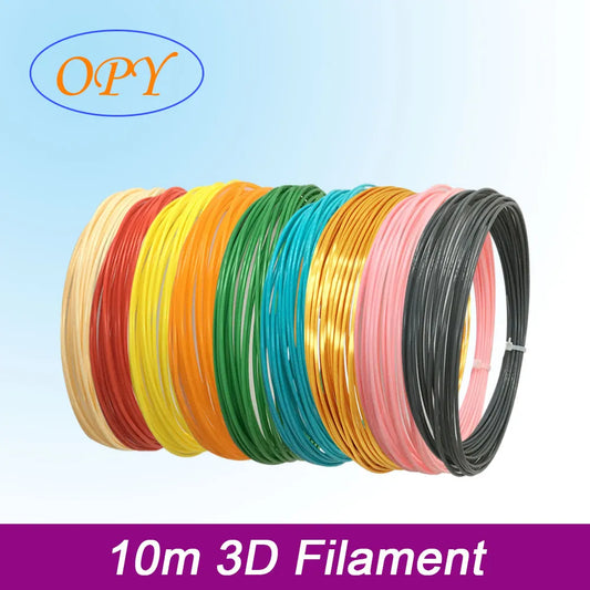 3D Printer Pen Filament PLA 1.75mm Refill 10 Meter Plastic Silk Glow Wood Matte for 3D Printers and 3D Pens for Kids Children