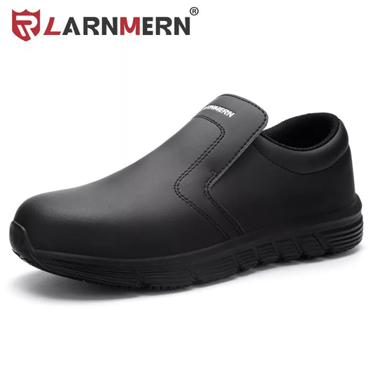 Larnmern Chef Shoes For Men Resistant Kitchen Cook Waterproof Non Slip Work Shoes Oil-proof Safety Shoes Hotel Restaur Plus Size