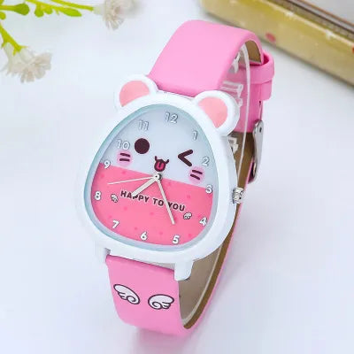 Girls Watches Kids Quartz Analog Leather Wristwatches Cartoon Children Watch Birthday Gifts For Boys Clock