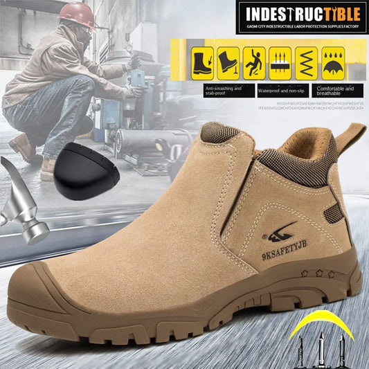 Unisex Work safety shoes electric welding steel toe cap anti-smashing anti-piercing Breathable men women Sneakers protective