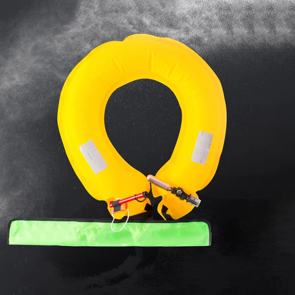 PFD Automatic Inflatable Life-saving Belt 100N Life Vest Self-inflatable Swimmer Round Buoys Rafting Safety Boating Lifejacket