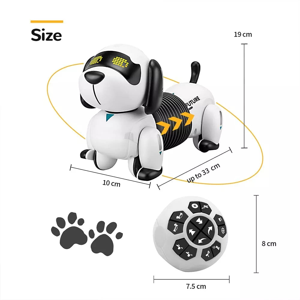 Remote Control Robot Puppy Dog RC Interactive Smart Electronic Robot for Kids Singing Programmable Electronic Pets with Sound