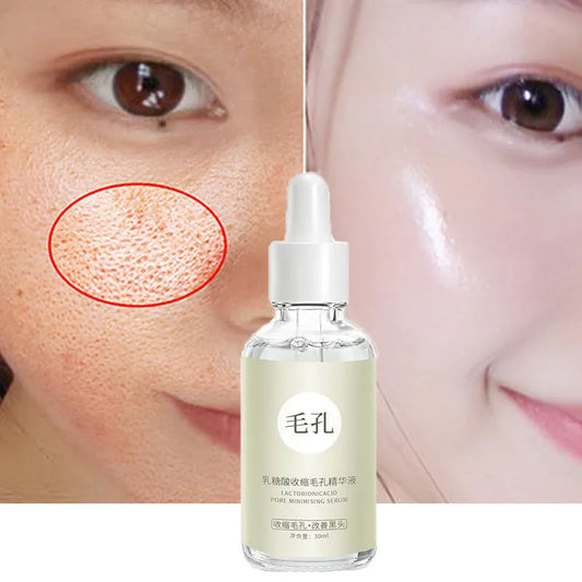 Lactobionic Acid Pore Shrink Face Serum Hyaluronic Acid Moisturizing Nourish Smooth Pores Repair Essence Firm Korean Cosmetics