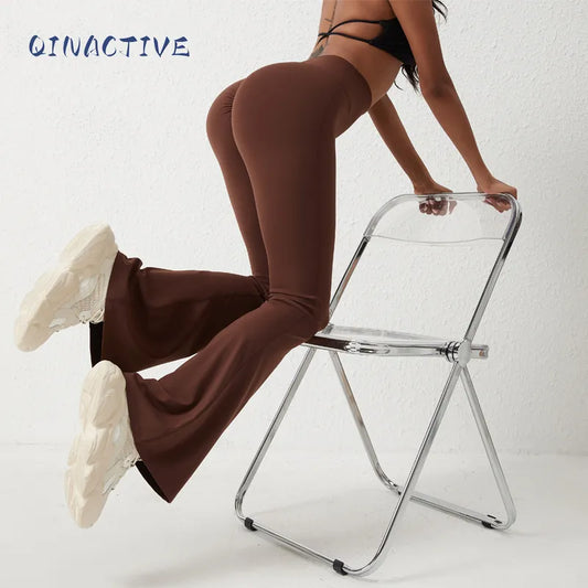 QINACTIV Flare Leggings Yoga Pants Women Bell-bottoms Yoga Trousers High Waist Fitness Pants Stretch Gym Casual Sports