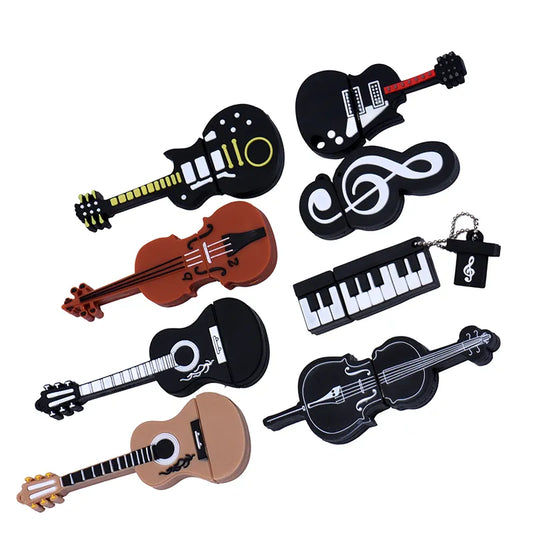 Guitar Series Creative Gifts USB 2.0 Flash Drive Real Capacity Pen Drive 64GB/32GB/16GB/8GB/4GB Memory Stick Pendrive  U Disk