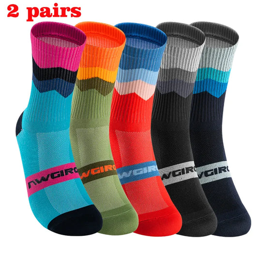 2pairs Professional Cycling Socks Breathable Road Bicycle Socks Men Women Outdoor Sports Racing e Compression Cycling For Women