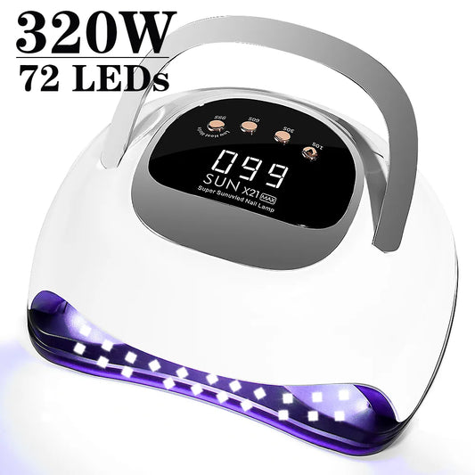 Powerful 320W 72 LEDs Professional Nail Dryer With Automatic Sensing LED Nail Lamp For Curing All Gel Nail Polish Drying Lamp