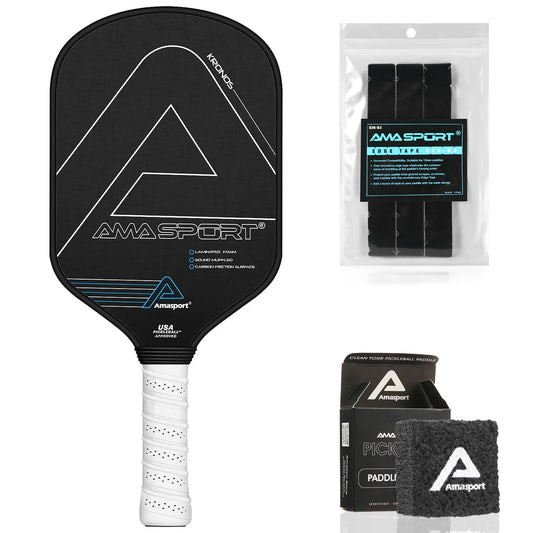 AMASPORT Pickleball Paddle PA016 USAPA Approved Carbon Friction Textured Surface 16mm Lightweight Pickleball Paddles