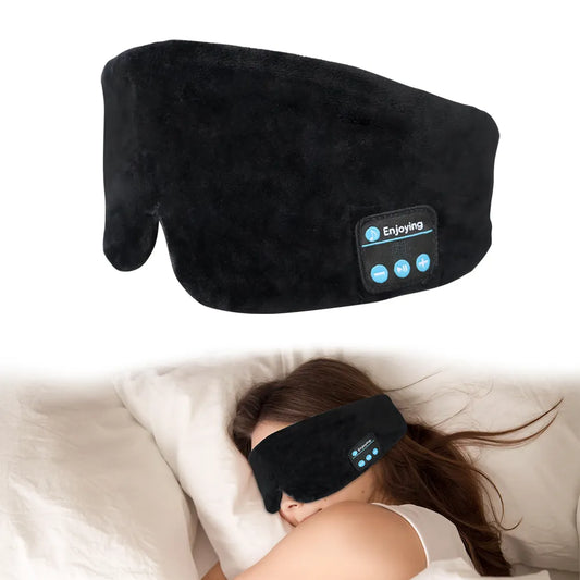 Sleeping Mask with Bluetooth Headphones, Travel Cotton Eye Mask for Women Men, Sleep Earphones Wireless Cooling Eyemask